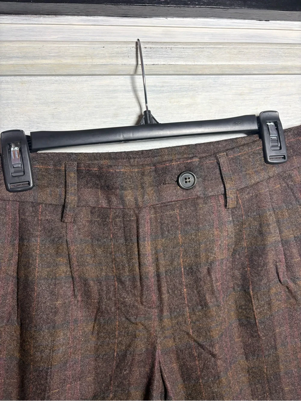 United‎ Colors Of Benetton Brown Plaid Pleated Shorts Menswear Academia Luxury